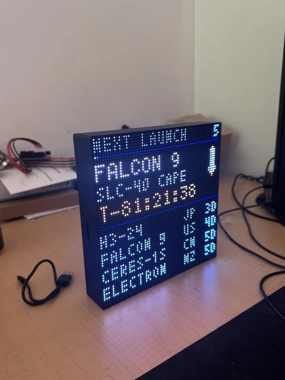 High Above on a desk showing the next launch page